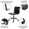 Merrick Lane Amelie Home Office Chair Ergonomic Executive Ribbed Low Back Armless Computer Desk Chair - Base, Frame & Border